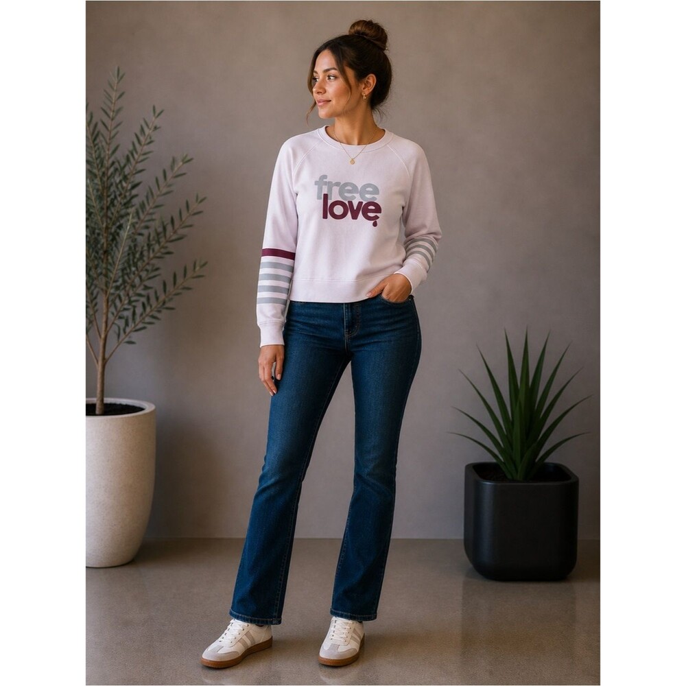 Freecity X Gap Lets Go Pale Pink "Free Love" Sweatshirt